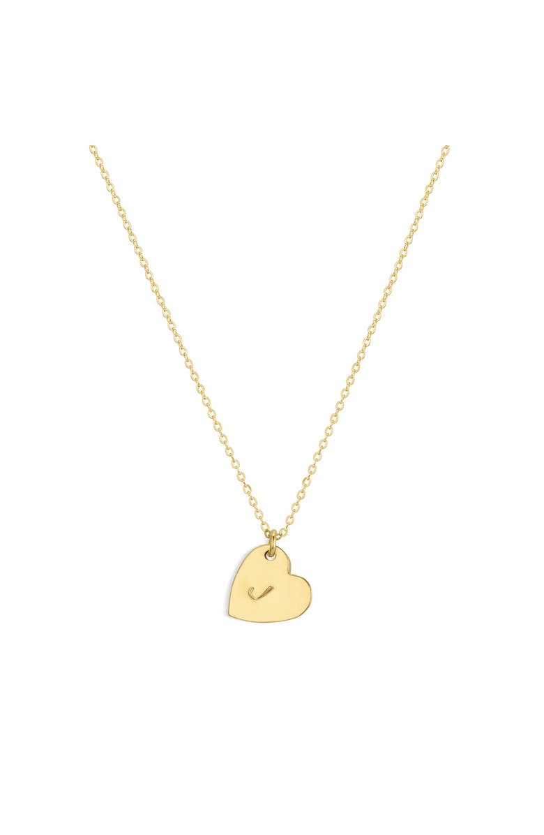 Set & Stones Sophia Heart Initial Necklace, Main, color, Gold / J