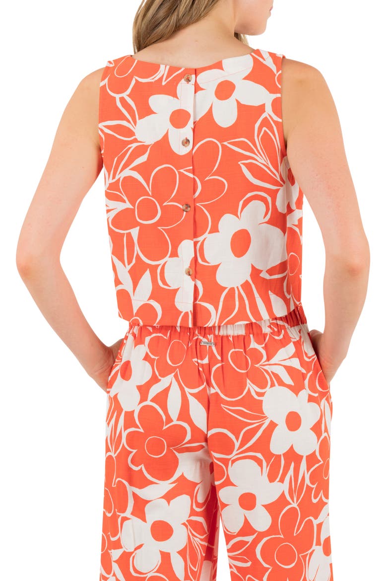 Daisy Floral Crop Tank, Alternate, color, TERRACOTTA