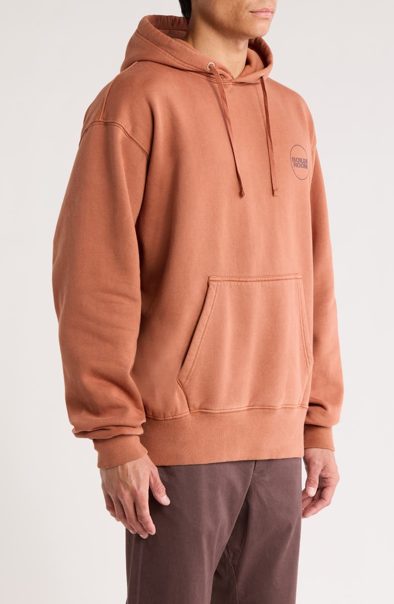 BOILER ROOM Core Logo Graphic Hoodie, Alternate, color, Brown