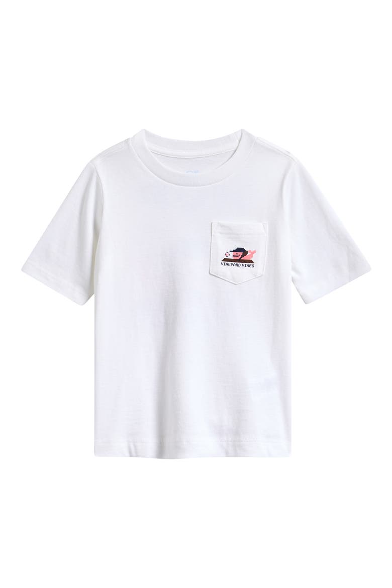 Kids' Baseball Pixel Pocket Graphic T-Shirt, Main, color, WHITE CAP