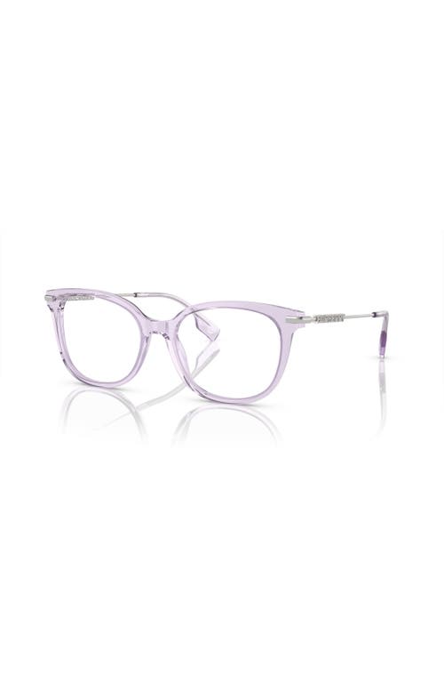 Burberry 51mm Square Optical Glasses In Purple
