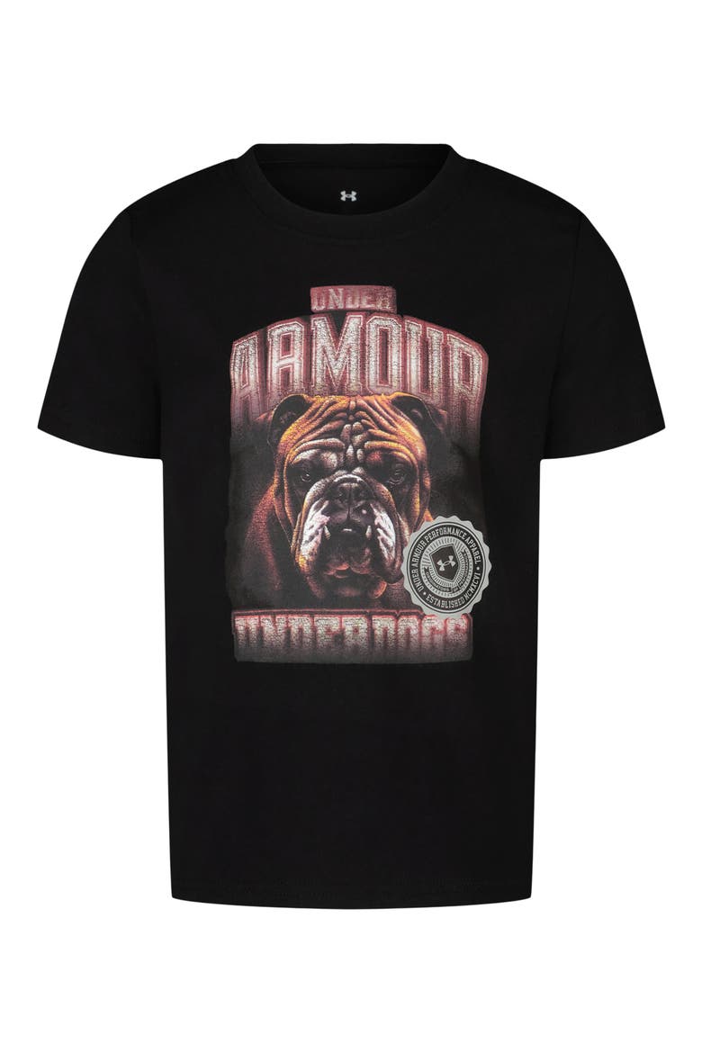 Kids' UA Underdogs Performance Graphic T-Shirt, Main, color, BLACK