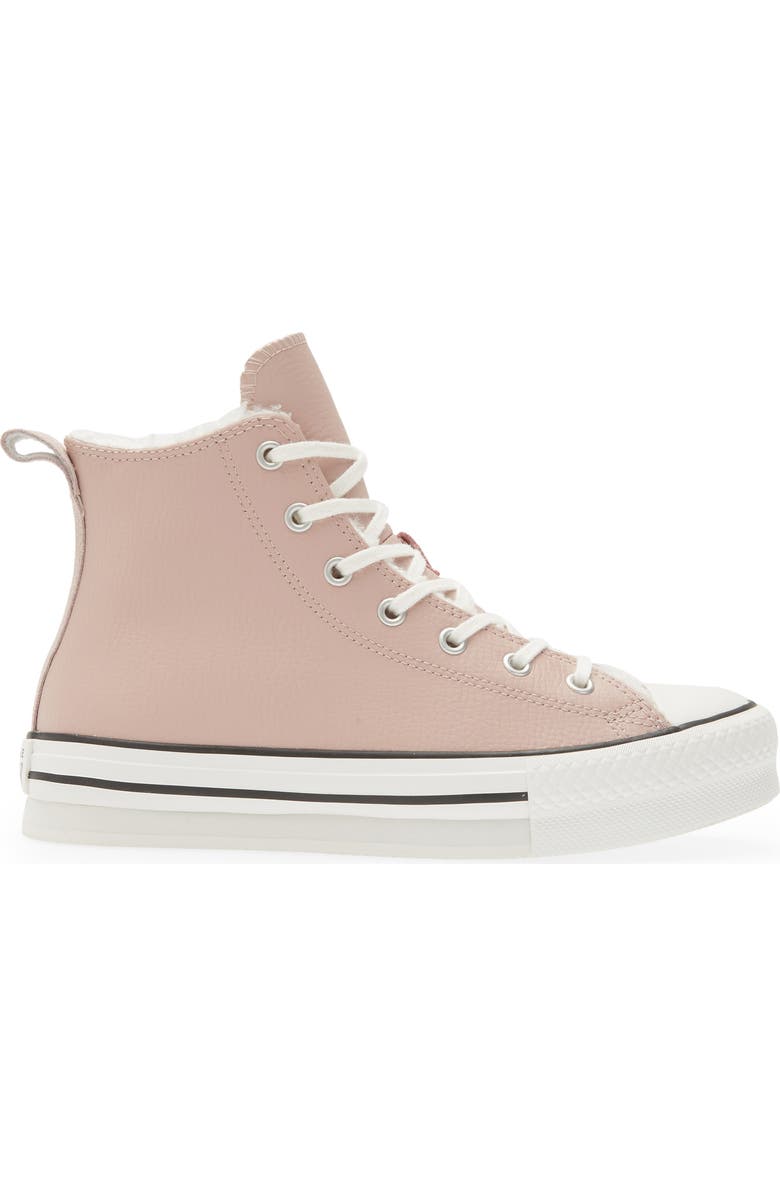 Converse Kids' Chuck Taylor<sup>®</sup> All Star<sup>®</sup> Eva Lift Faux Fur Lined High Top Sneaker, Alternate, color,