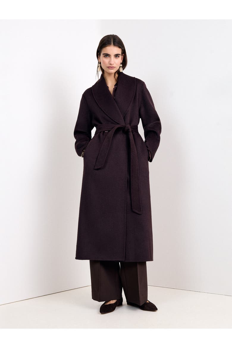 Daisy Midi Coat, Alternate, color, Brown