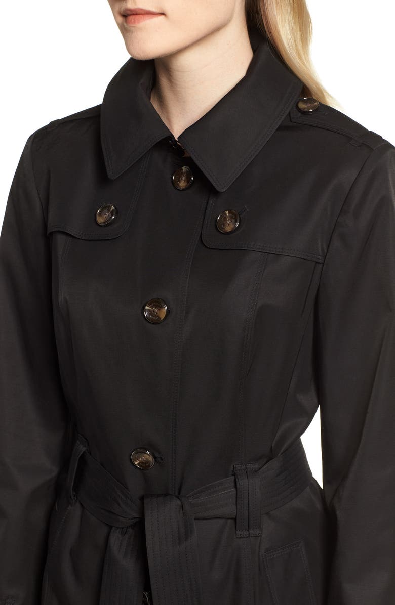 London Fog Knee Length Trench Coat, Alternate, color, 