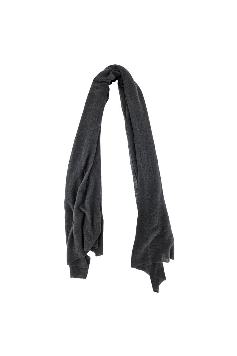 Large Cashmere Plain Stole, Alternate, color, STEEL GREY