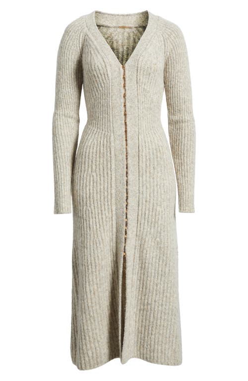 Shop Cult Gaia Bessiana Wool Blend Long Sleeve Sweater Dress In Fog