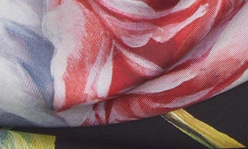 Dolce & Gabbana Dolce&gabbana Floral Silk Square Scarf In Hh5iy Peonie F.nr C/bordo