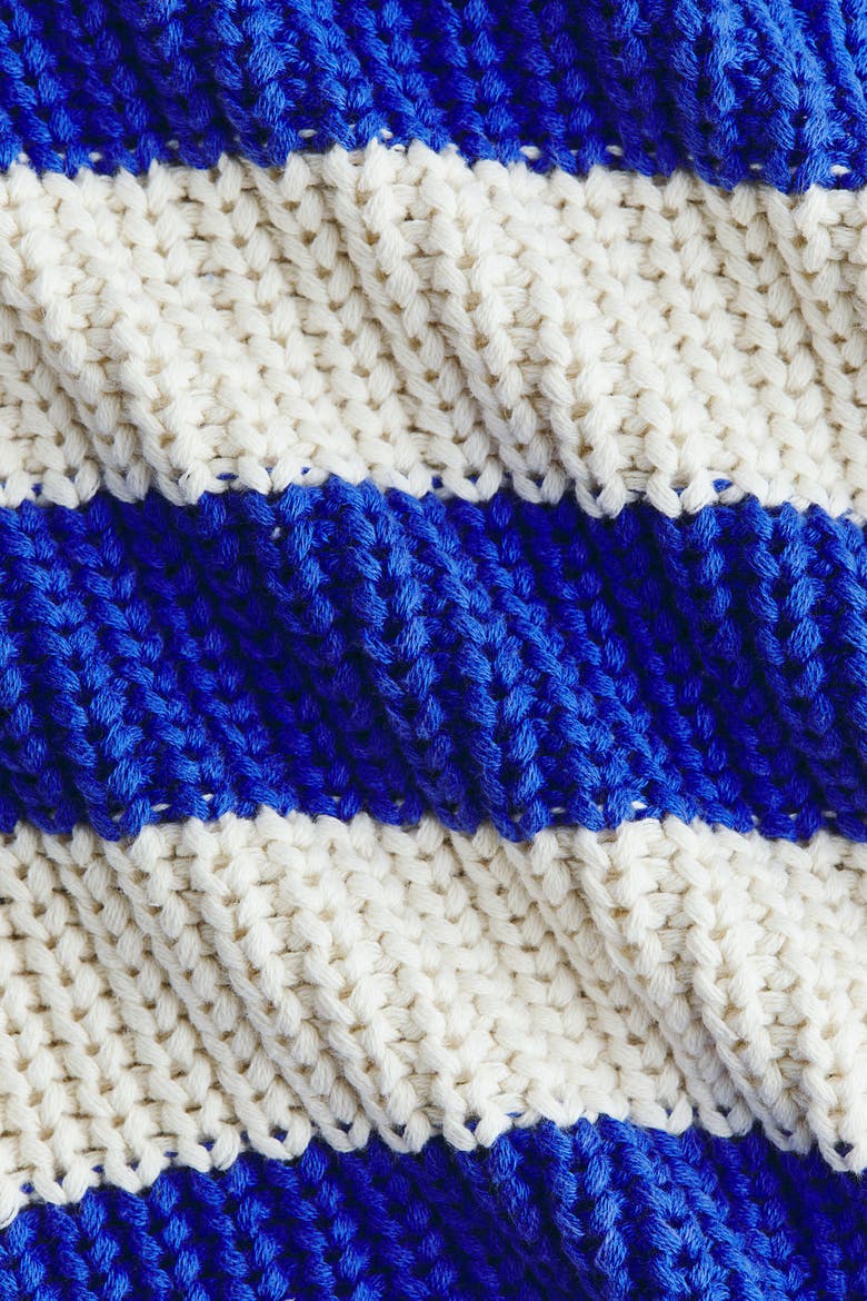 Rib-knit Cotton Jumper, Alternate, color, Blue/white