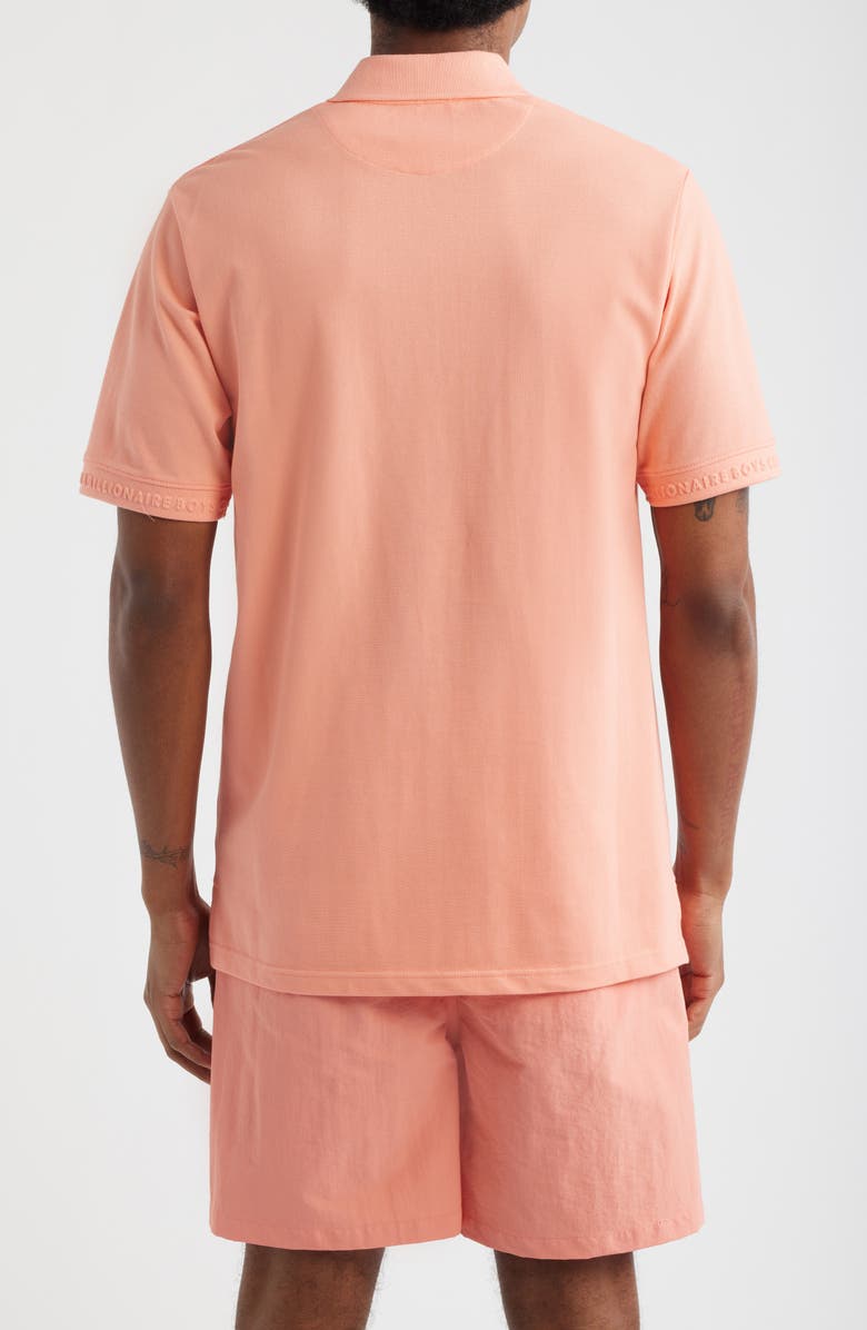 Billionaire Boys Club Landing Short Sleeve Polo, Alternate, color, Peach Amber