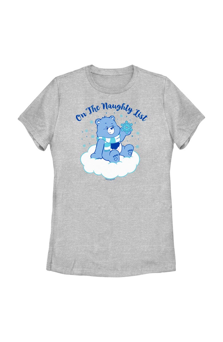 Care Bears Women's Care Bears Christmas Grumpy Bear On the Naughty List  Graphic T-Shirt, Main, color, Athletic Heather
