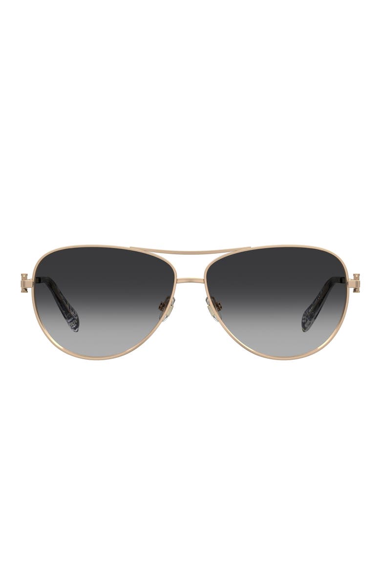 melly 60mm gradient pilot sunglasses, Main, color, GOLD BLUE/ DARK GREY SF