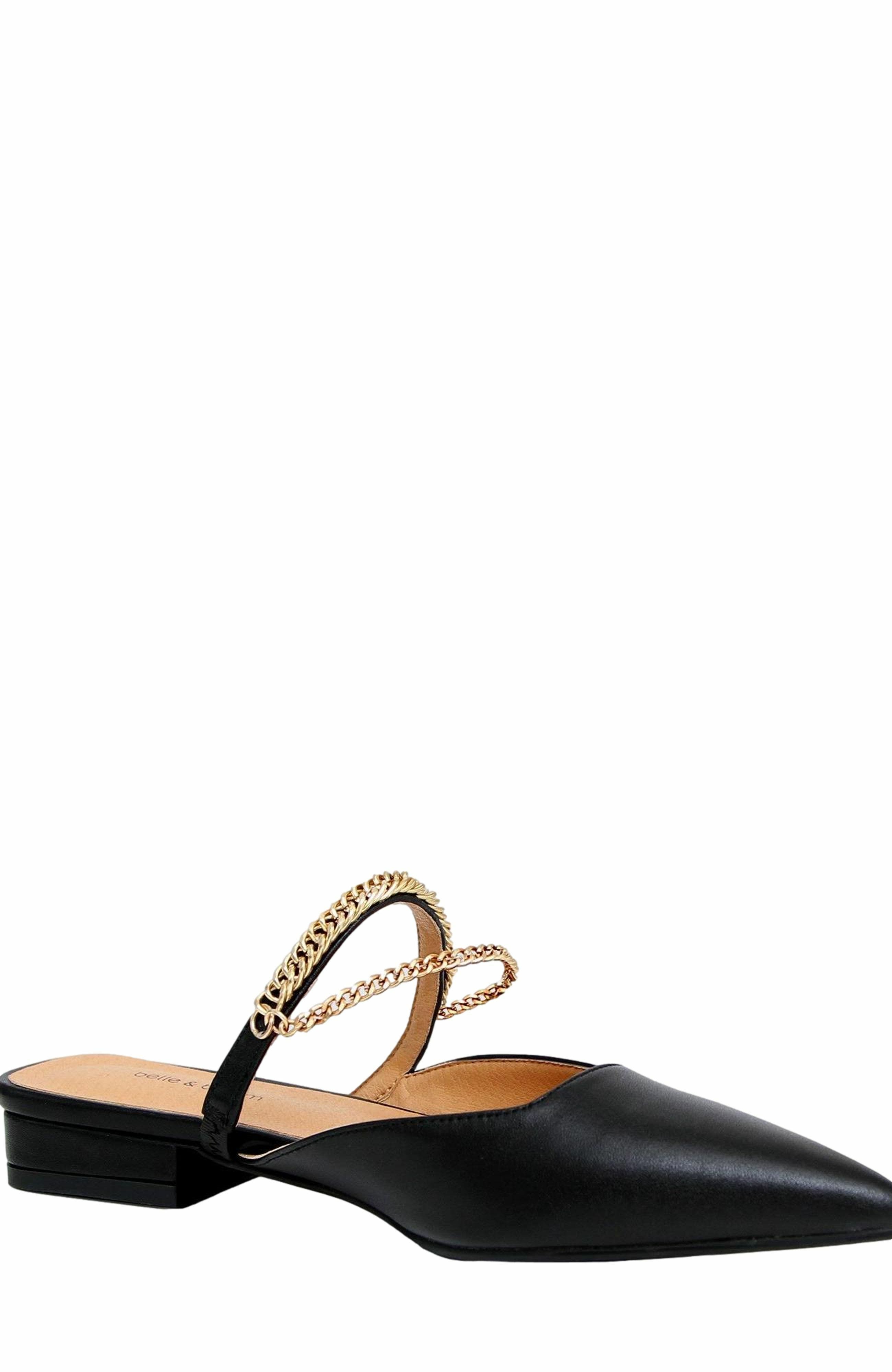 Belle & Bloom On The Go Leather Flat, Alternate, color, Black