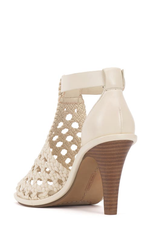 Vince Camuto Frasper Woven Ankle Strap Sandal In Creamy White