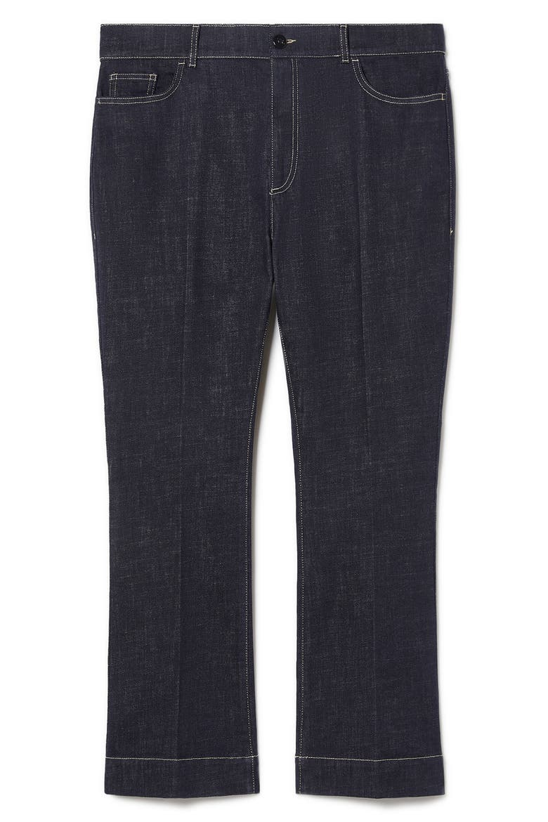 Flared Cropped Jeans, Alternate, color, MIDNIGHT BLUE