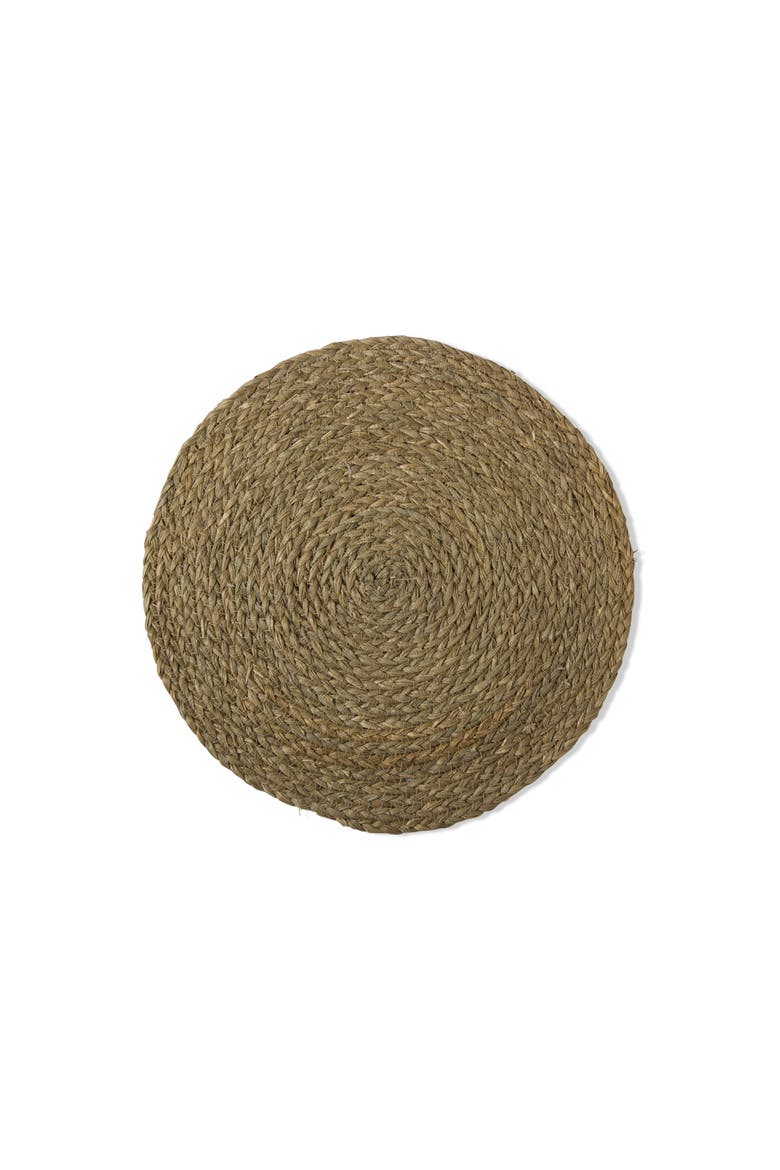 Natural Braided Grass Placemat Eco Friendly Spring Decor, Main, color, Beige