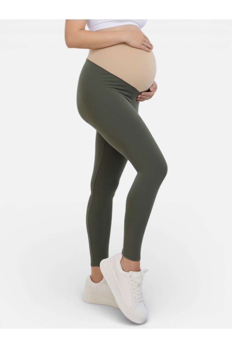 Essential Stretch Secret Fit Over the Belly Maternity Tights, Alternate, color, Beetle