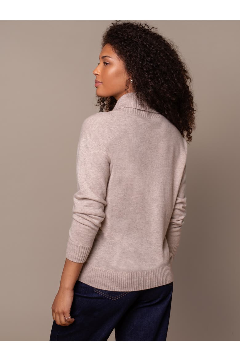 Lambswool Shawl Collar Knitted Jumper, Alternate, color, Oatmeal
