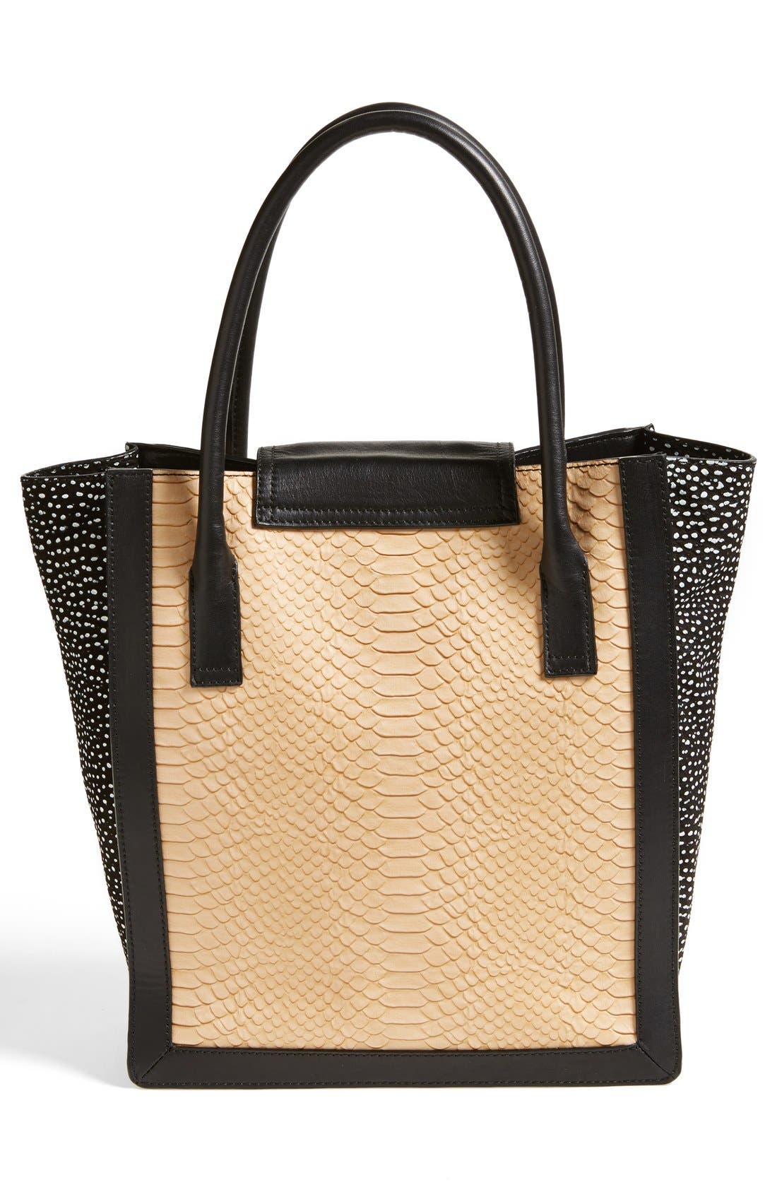 'Work' Tote, Alternate, color, NUDE/ BLACK