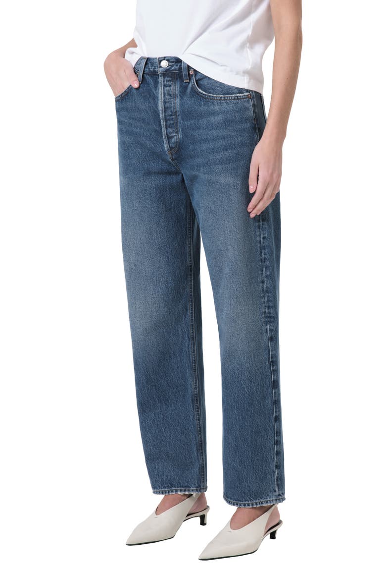 '90s Mid Rise Relaxed Straight Leg Jeans, Main, color, ESSENCE