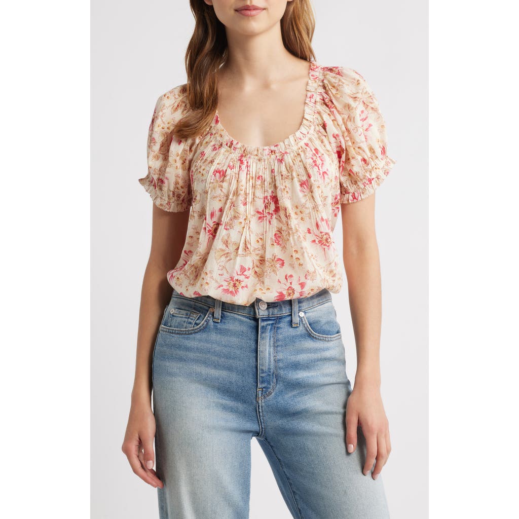 Doen Dôen Frederica Floral Pleated Organic Cotton Top