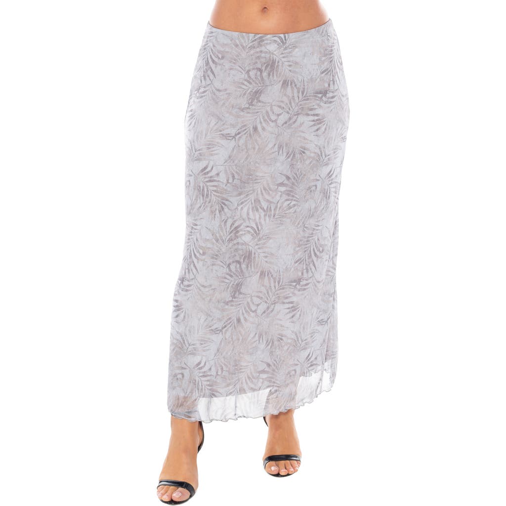 Tash And Sophie Printed Mesh Maxi Skirt