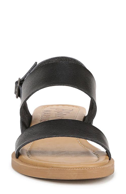 Blowfish Malibu Arcadia Wedge Sandal In Black Faux Leather