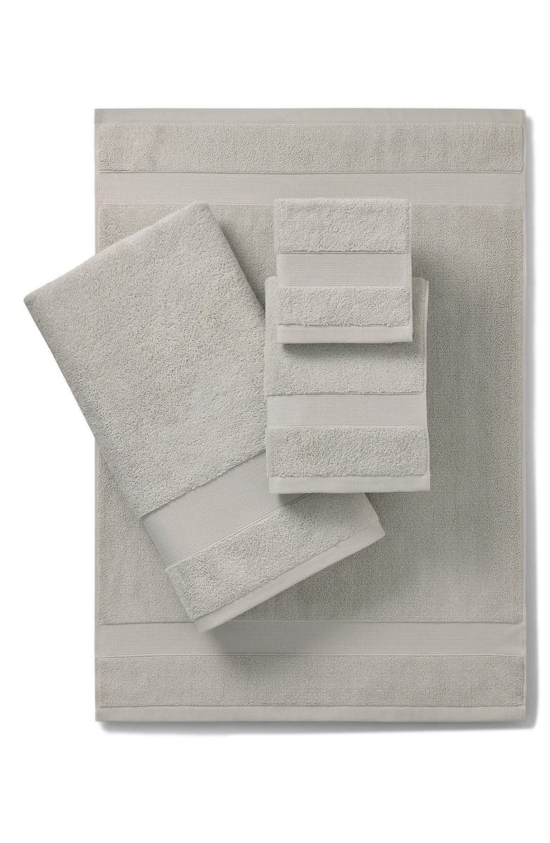 Lauren Ralph Lauren Watson Cotton Terry Cloth Washcloth, Alternate, color, True Pale Grey