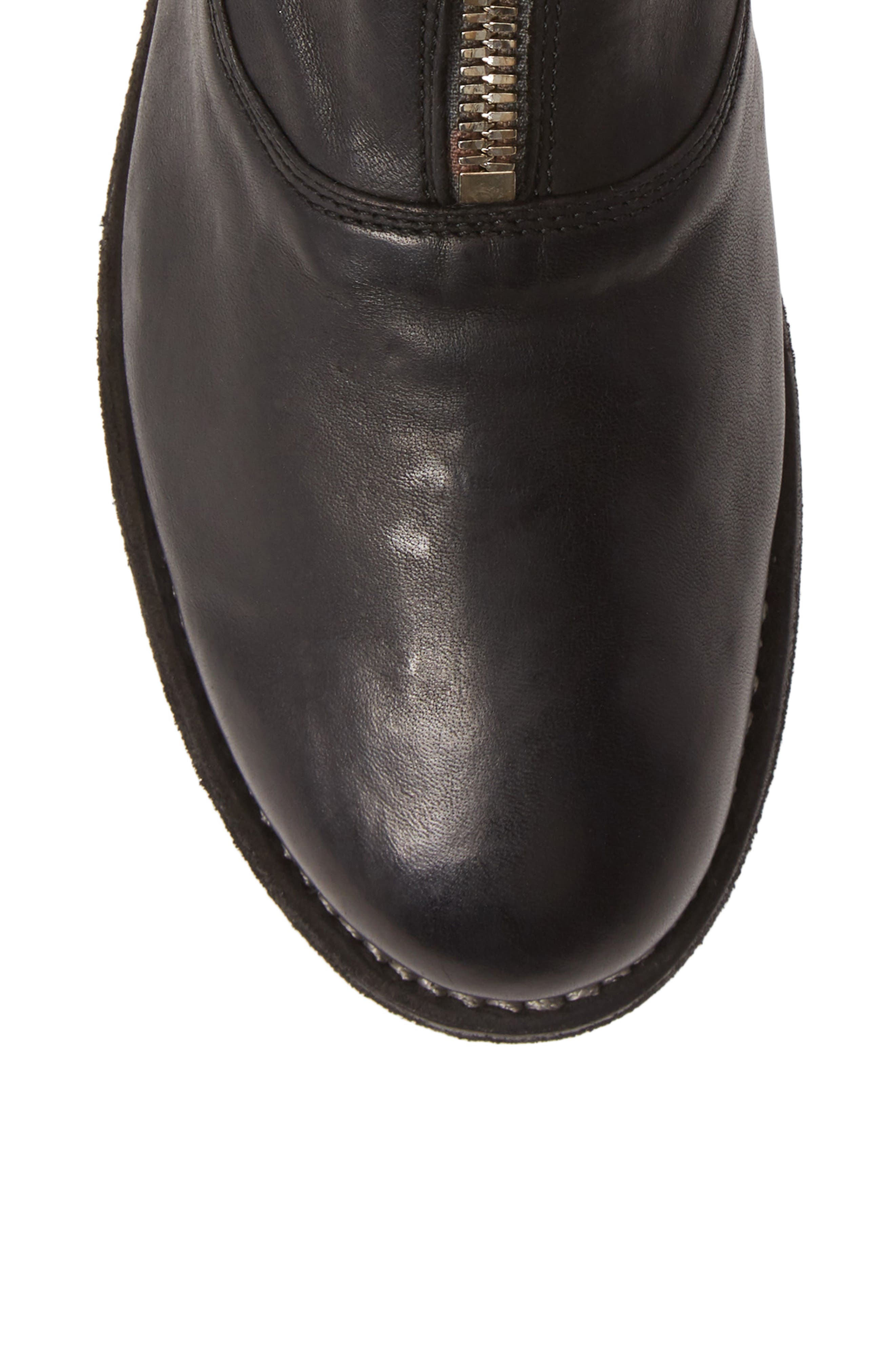 Front Zip Army Boot, Alternate, color, BLACK