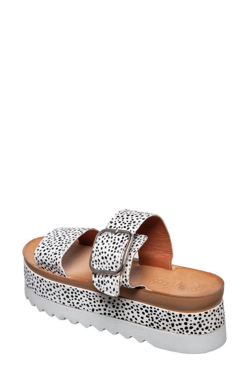 Antelope Afra Faux Fur Platform Slide Sandal In White