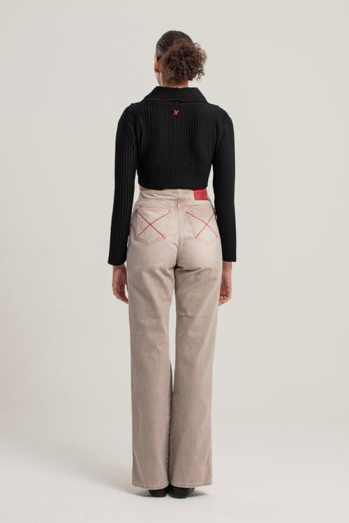 Pcfg Neutrals Pure Cotton Regular Fit Flare Denim Pant In Gray