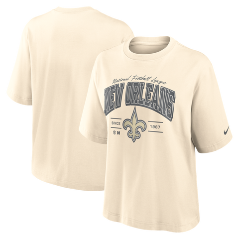 Women's Nike Cream New Orleans Saints Vintage Mod Boxy T-Shirt