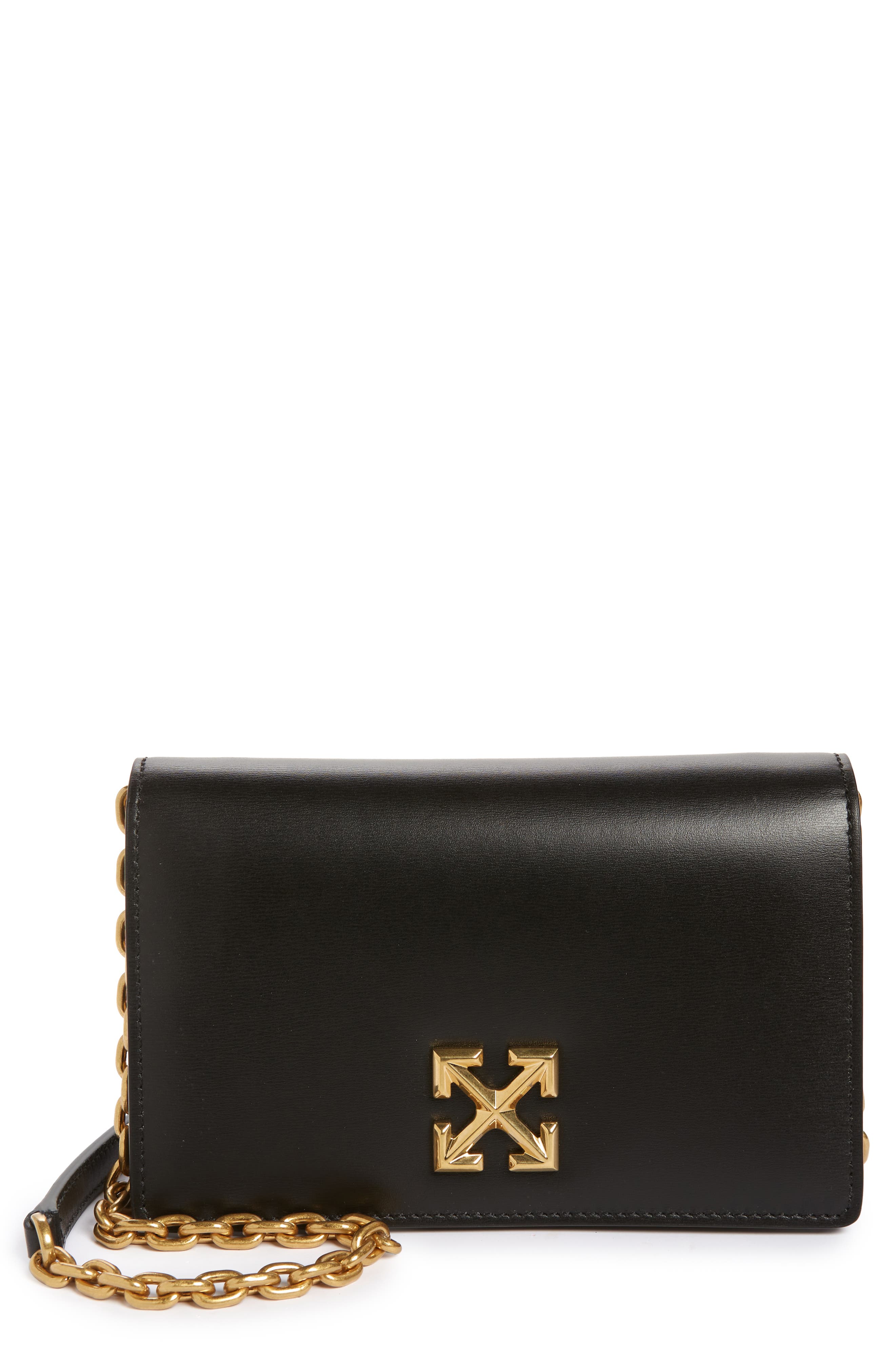 Off-White Jitney 0.5 Leather Shoulder Bag, Main, color, 