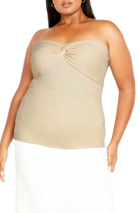 Asher Strapless Rib Top (Plus)