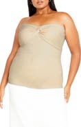 City Chic Asher Strapless Rib Top