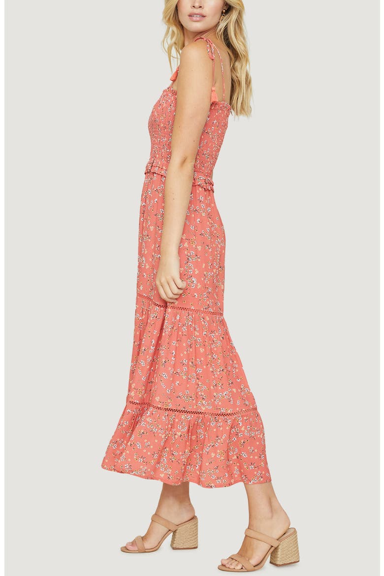 Everyday Adventures Tie Shoulder Maxi Dress, Alternate, color, RED ORANGE COR