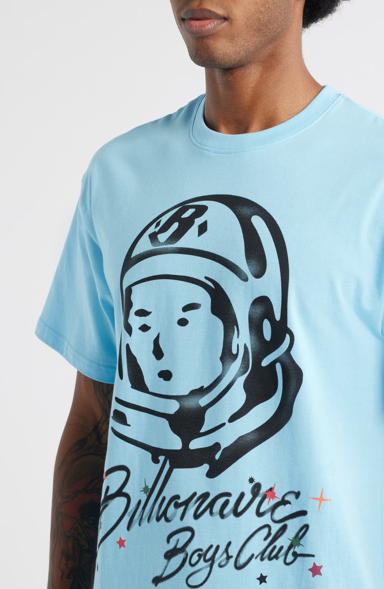 Billionaire Boys Club BB Helmet Head Cotton Graphic T-Shirt, Alternate, color, Baltic Sea