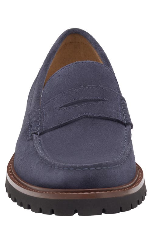 Johnston & Murphy Collier Penny Loafer In Blue