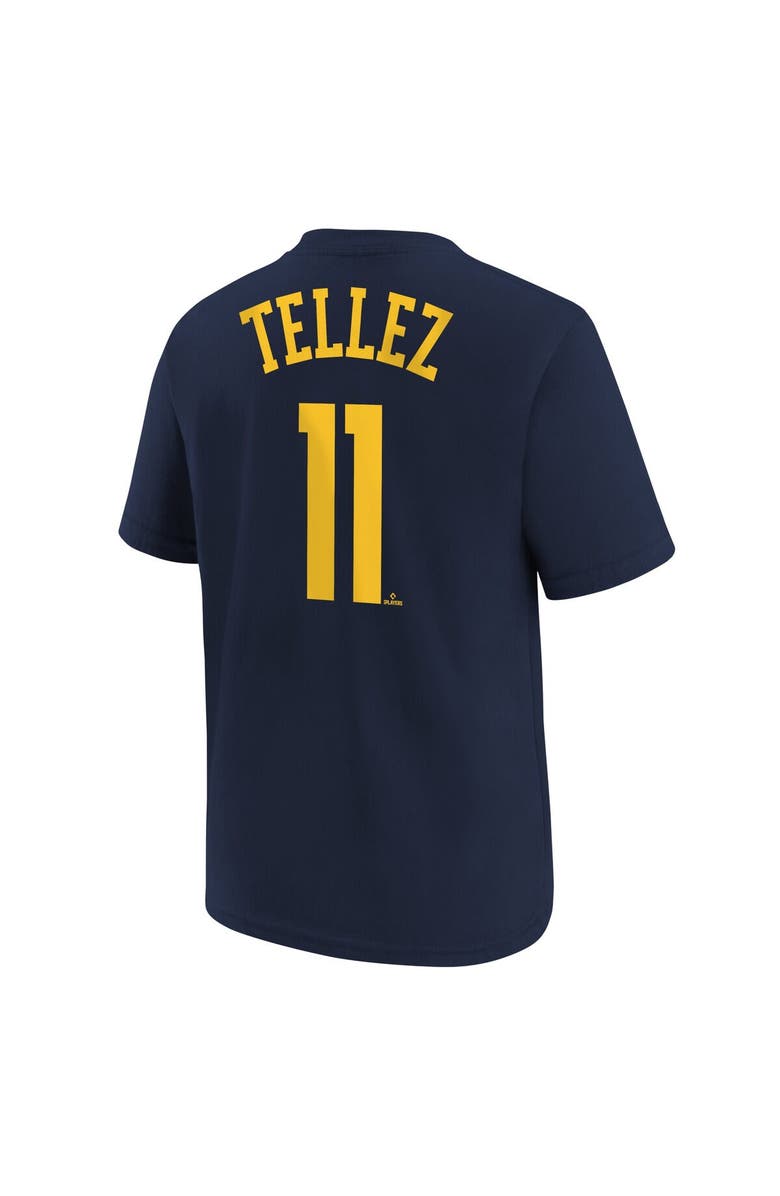 Nike Youth Nike Rowdy Tellez Navy Milwaukee Brewers Player Name & Number T-Shirt, Alternate, color, 