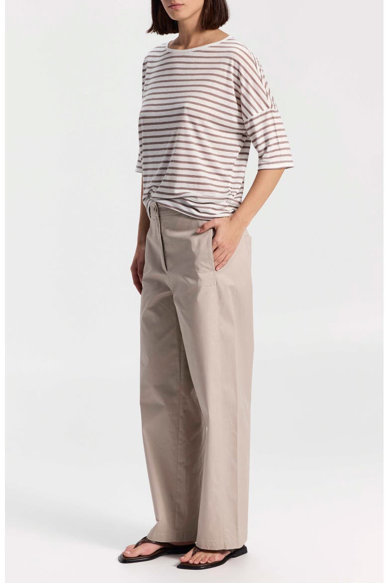 Striped T-Shirt, Alternate, color, Mocha Stripes