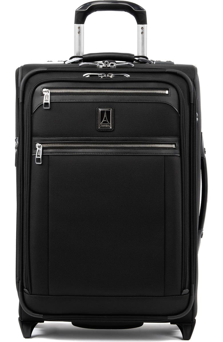 TRAVELPRO Platinum Elite Softside Expandable Carry-On 22-Inch 2 Wheel Upright Luggage, Main, color, Shadow Black