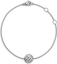 David Yurman Sculpted Cable Center Station Chain Bracelet in Sterling Silver, 10mm