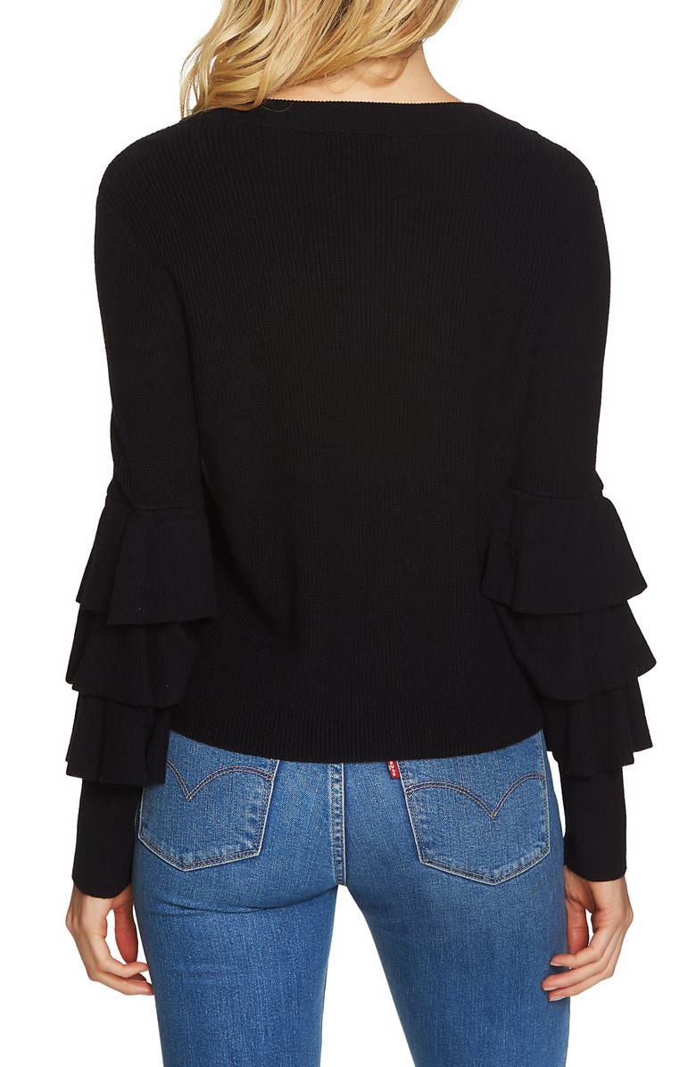 1.STATE Tiered Ruffle Sleeve Sweater, Alternate, color, 
