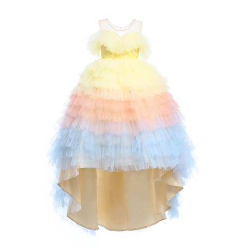 Mimi Tutu Callecita Layered Tulle Gown In Yellow