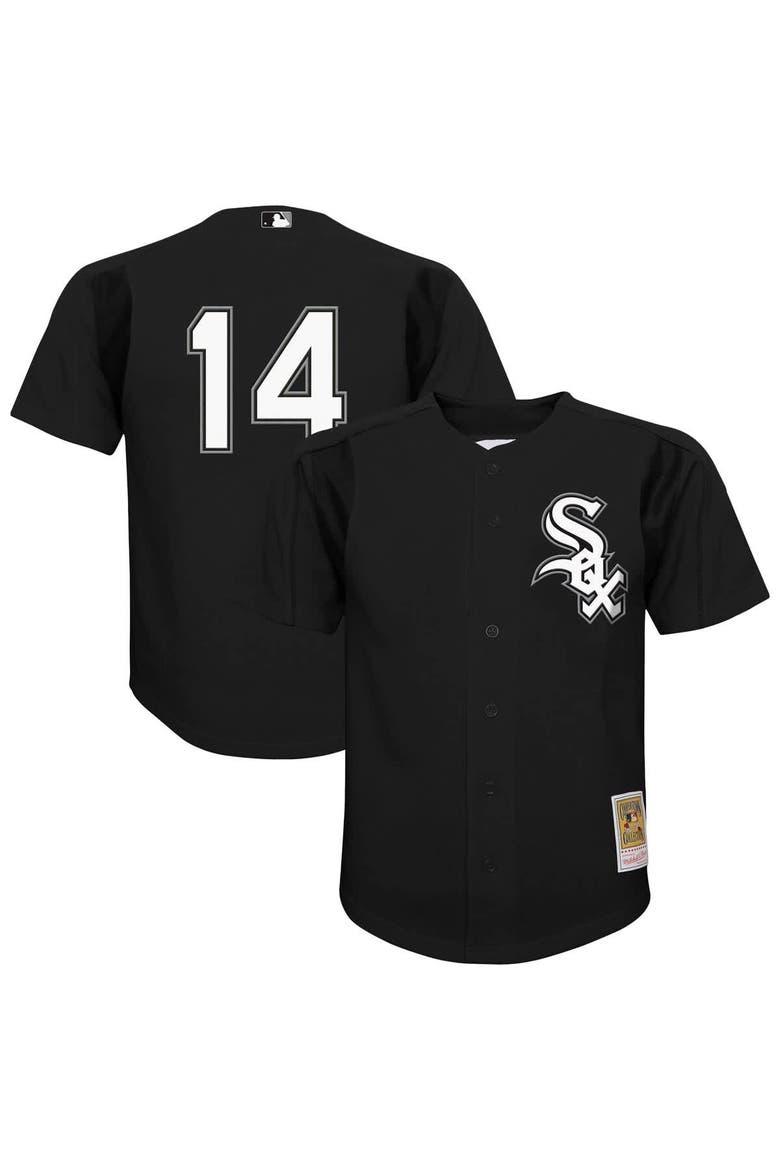 Youth Mitchell & Ness Paul Konerko Black Chicago White Sox Mesh Batting Practice Jersey, Main, color, Black