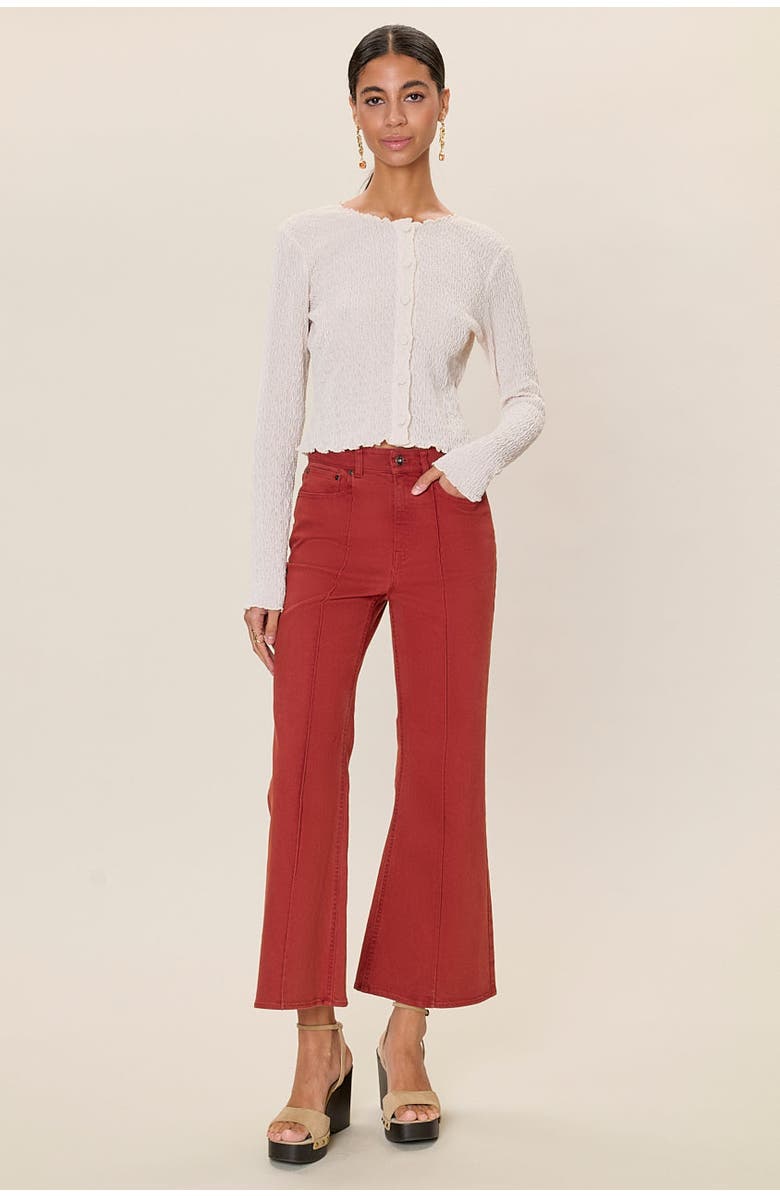 Rebecca Taylor Taryn Knit Cardigan, Alternate, color, Cream