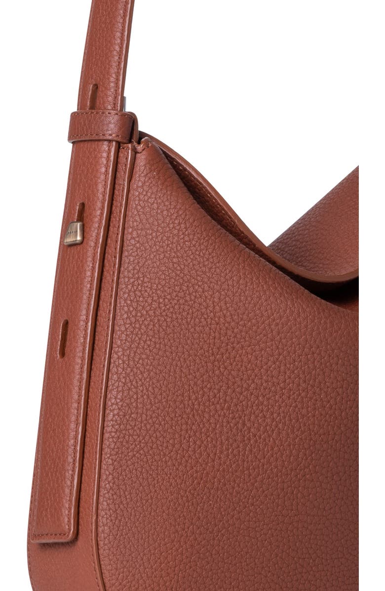 Akris Little Anna Leather Hobo Bag, Alternate, color, 044 Caramel