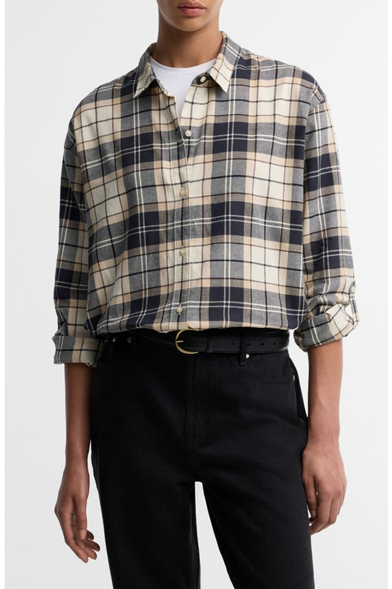 Elishaw Relaxed Fit Check Button-Up Shirt, Main, color, LT BIRCHWOOD TARTAN