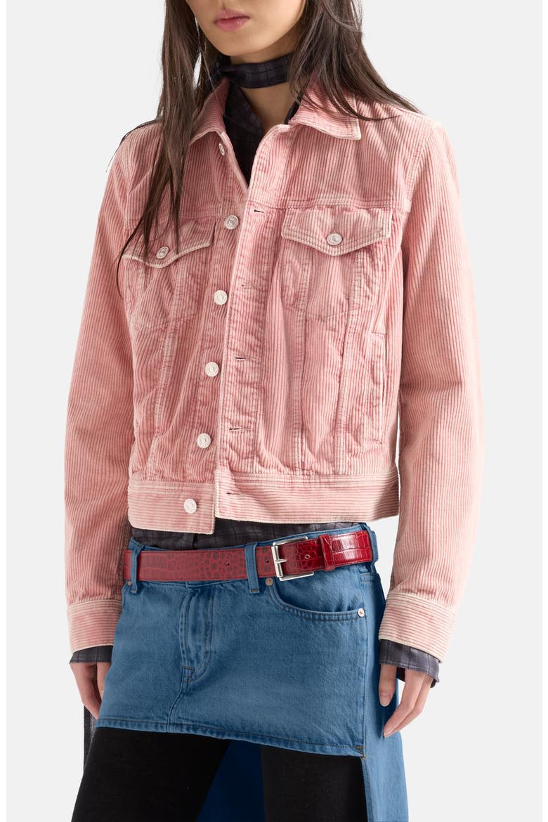 Adi Corduroy Trucker Jacket, Main, color, BLUSHING