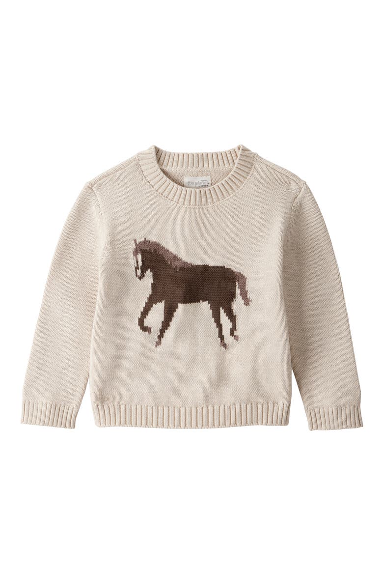 Kids' Organic Cotton Horse Sweater, Main, color, LP HORSE